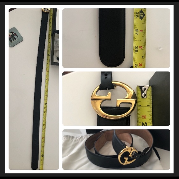 Gucci belt with gold buckle 85/34 - Picture 3 of 8